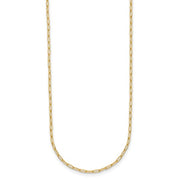 Herco 18K Gold Chain Polished 1.4mm Solid Flat Oval Link