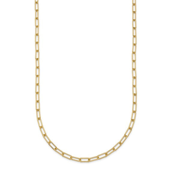 Herco 18K Gold Chain Polished 2.5mm Solid Paperclip Link