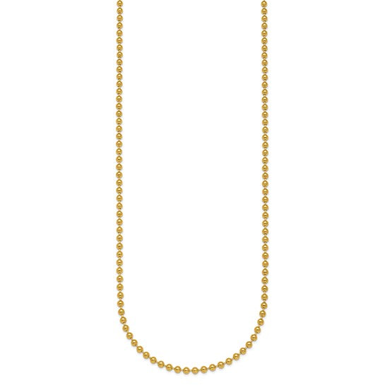 Herco 18K Gold Chain 2.5mm Bead Link Necklaces