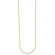 Herco 18K Gold Chain Polished 1.4mm Solid Flat Oval Link