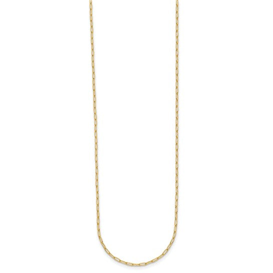 Herco 18K Gold Chain Polished 1.4mm Solid Flat Oval Link