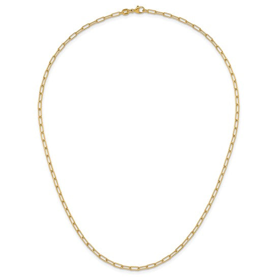 Herco 18K Gold Chain Polished 2.5mm Solid Paperclip Link