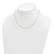 Herco 18K Gold Chain Polished 1.4mm Solid Flat Oval Link