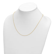 Herco 18K Gold Chain Polished 1.4mm Solid Flat Oval Link