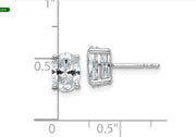 14KW TRUE ORIGIN Lab Grown 2 Ctw Diamond 8x6mm Oval VS DEF Earrings