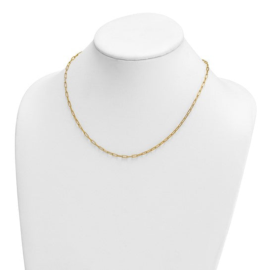 Herco 18K Gold Chain Polished 2.5mm Solid Paperclip Link