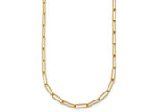 Herco 18K Polished 3.4mm Solid Paperclip Link 18 Inch Chain