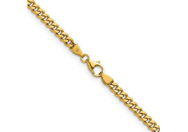 Herco 18K Polished 4.2mm Solid Curb 24 Inch Chain