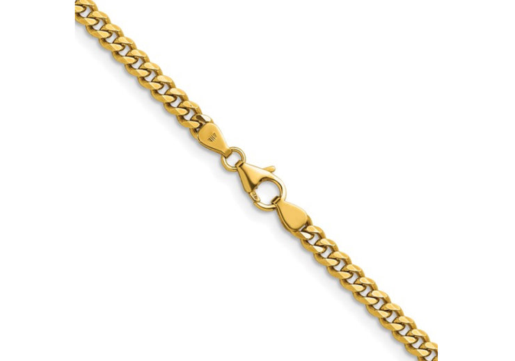 Herco 18K Gold Chain Polished 4.2mm Solid Curb 24 Inch