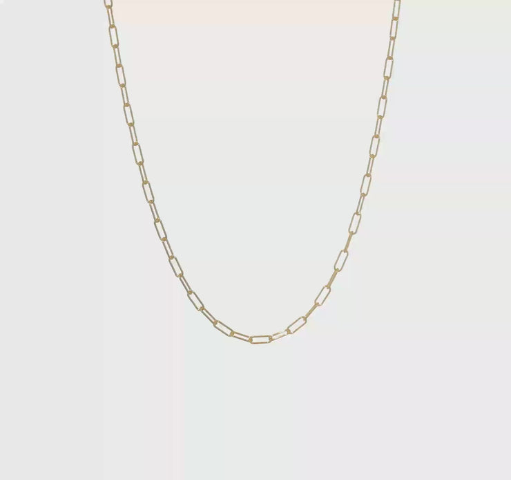 Herco 18K Gold Chain Polished 2.5mm Solid Paperclip Link