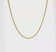 Herco 18K Gold Chain 2.5mm Bead Link Necklaces