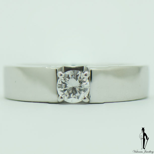 0.45 CT. (SI2) Diamond Solitaire Ladies Ring in 18k White Gold