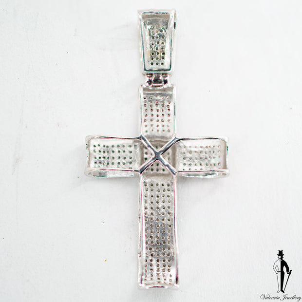 1.0 CT. (SI1-SI2) Diamond Cross Pendant in 10K White Gold