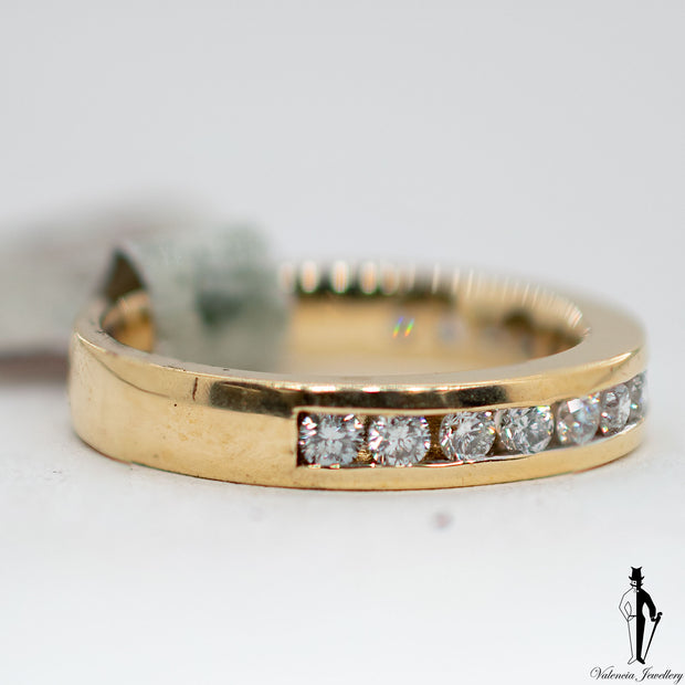 0.56 CT. (SI1-SI2) Diamond Band in 14K Yellow Gold