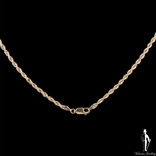 28 Inch 10K Yellow Gold Rope Chain